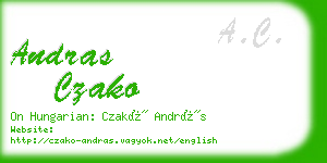 andras czako business card